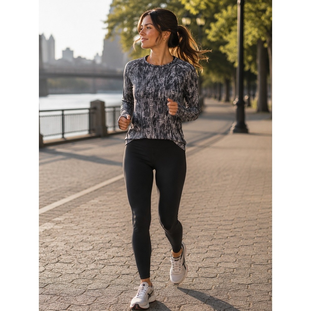 NWT Lululemon It's Rulu Run Long Sleeve Shirt Black White Print Womens 12
